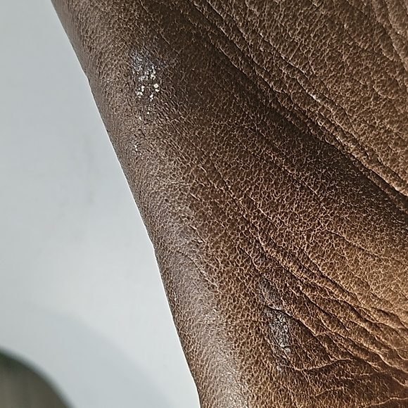 Vintage J CREW Men's Brown Wool Plaid lined chore coat jacket leather collar L - Picture 10 of 15